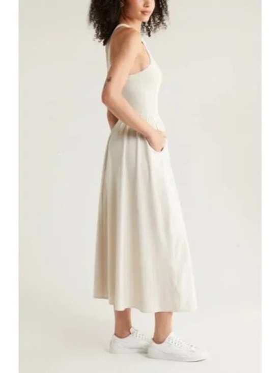 Zella Effortless Hybrid Dress Moonbeam Mixed Media - Picture 2 of 8